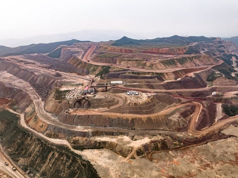 Open-pit iron mine