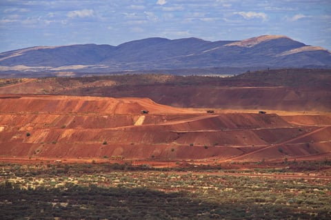 Iron ore mine view