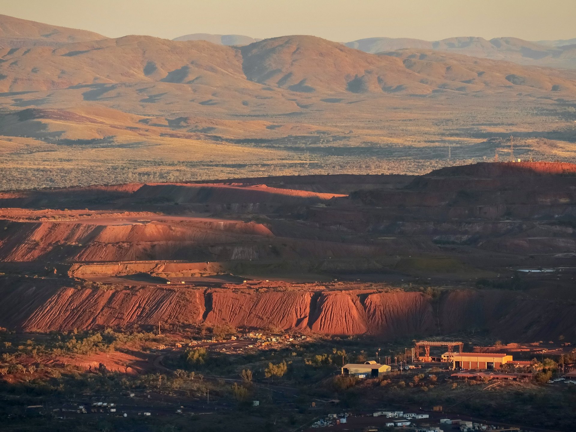 Pilbara mining landscape with red earth